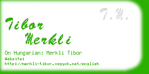 tibor merkli business card